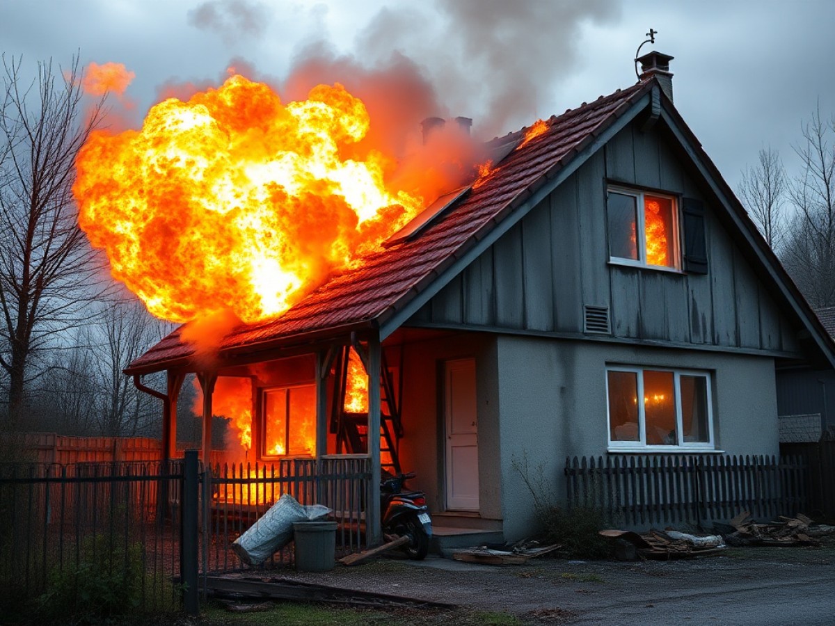 La batterie du vélo électrique de son fils prend feu : la maison est détruite dans les flammes et les enfants sont obligés de fuir grâce à l'échelle du voisin