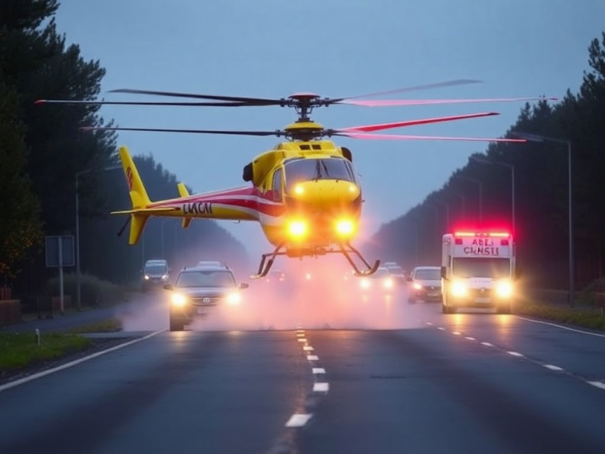 Collision entre deux voitures sur la RN 88 à la sortie d'Albi : un blessé grave évacué par hélicoptère